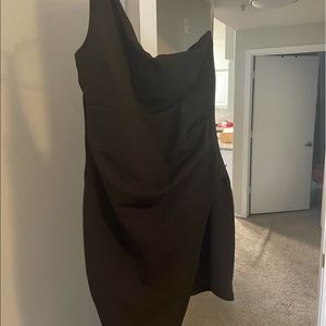 Black one shoulder dress